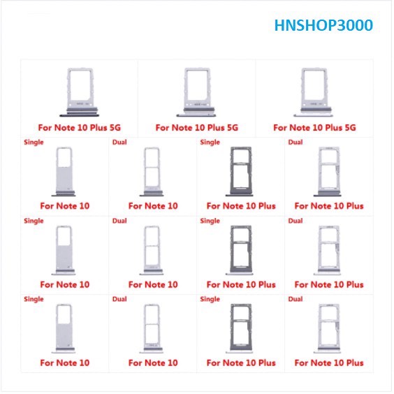 Khay sim Samsung  Note 10 Plus / Note 10+ 5G  2 sim zin chính hãng