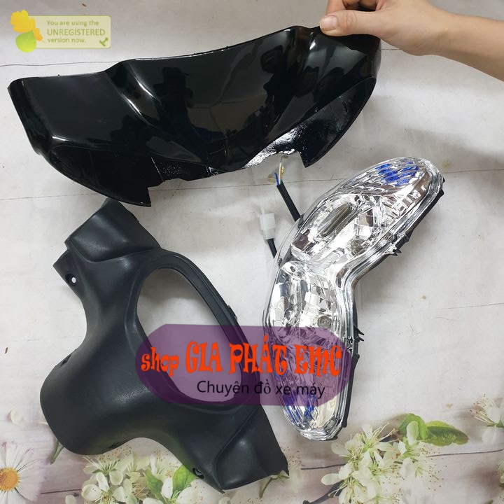 [3  món ] Đầu đèn trước màu ĐEN kèm BÓNG xe JUPITER V + JUPITER R [ GIẢM GIÁ], phụ tùng xe máy giá rẻ