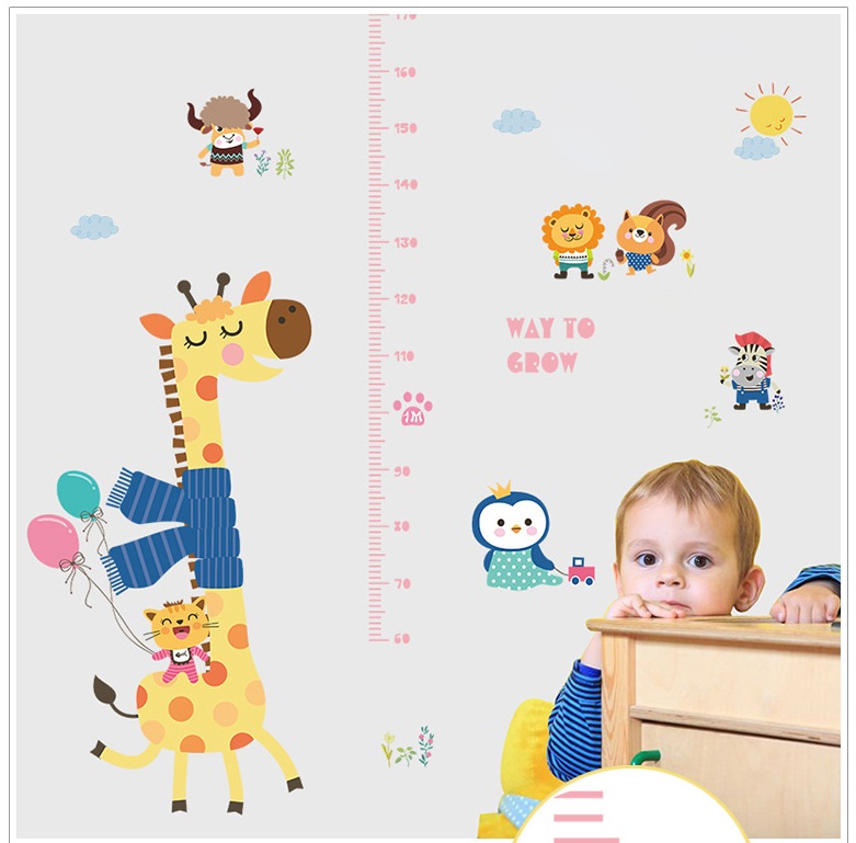 Decal đo chiều cao cho bé Way to grow