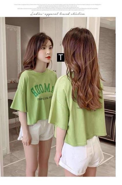 Áo croptop AMOUR chữ ngực DTR0619