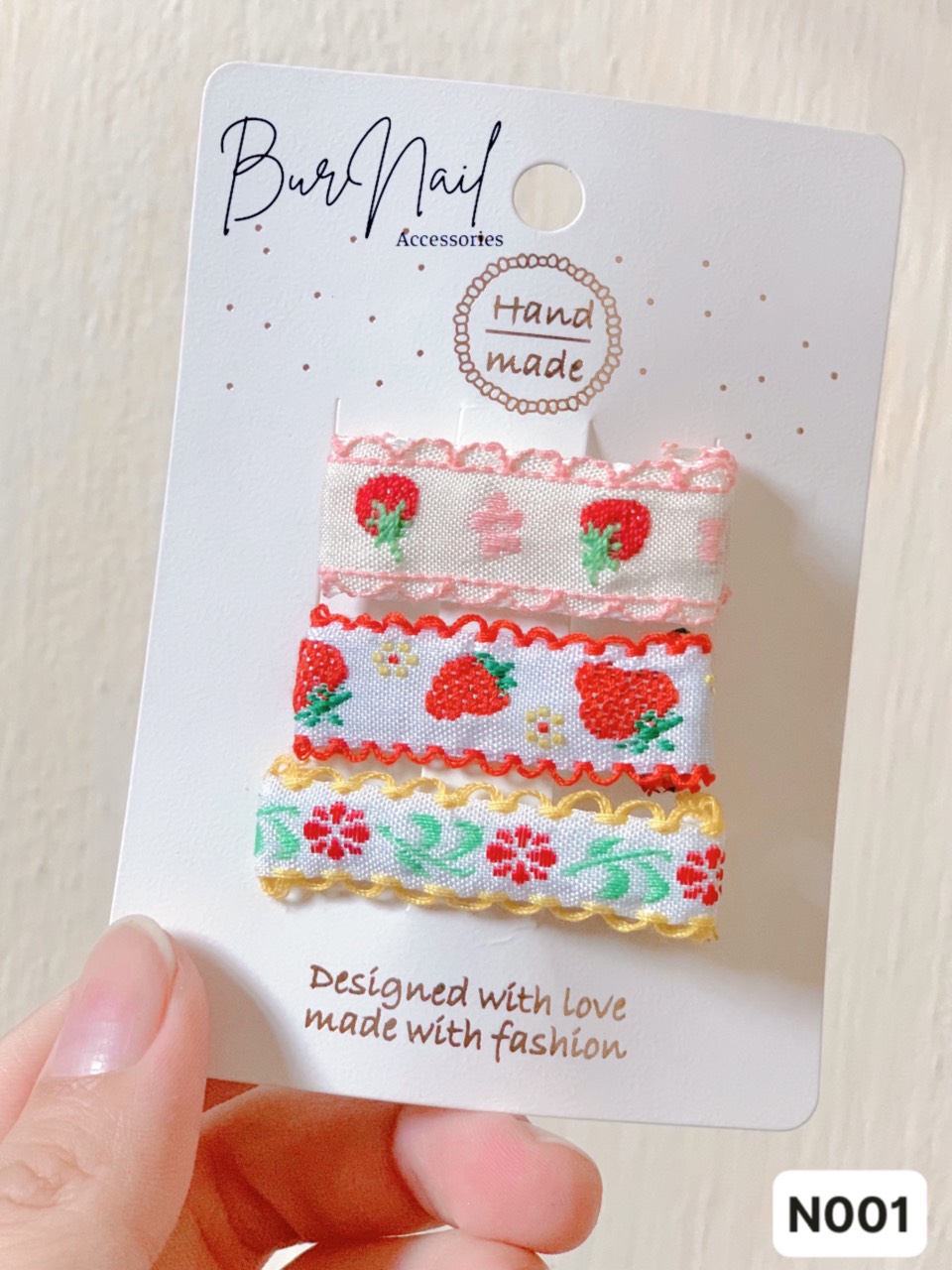 Kẹp Tóc Thêu Hoa Handmade Mẹ và Bé