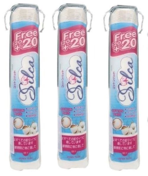 Combo 3 Gói Bông Tẩy Trang Silca [140 Miếng x 3 gói]