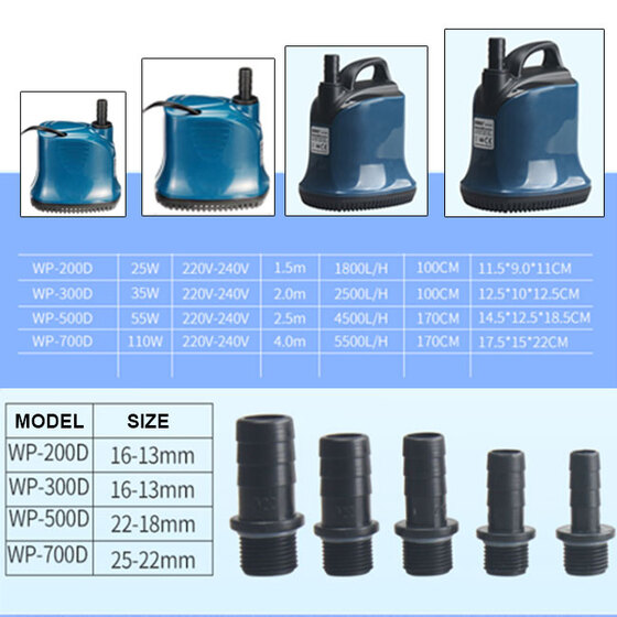 BƠM CHÌM SOBO WP 100D 200D 300D 500D 600D 700D CHO HỒ CÁ CẢNH