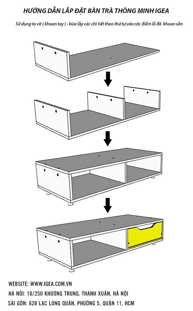 Bàn trà bàn trà sofa phong cách Bắc Âu - GP81