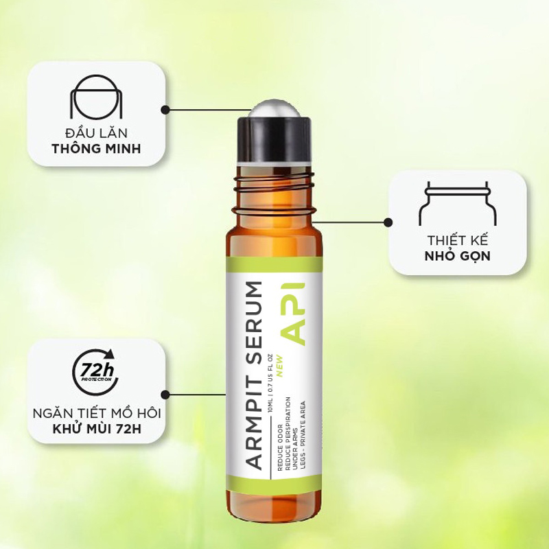 Lăn nách API Serum giảm thâm khử mùi nách API Mee Natural