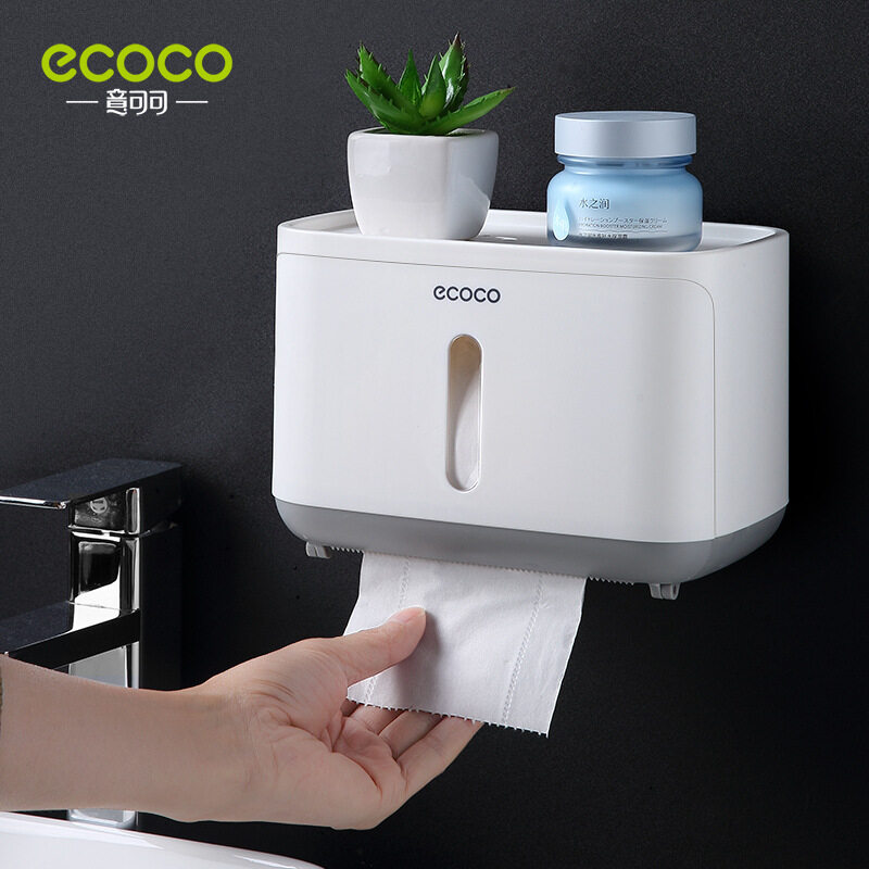 Hộp đựng giấy vệ sinh 2 ngăn ECOCO
