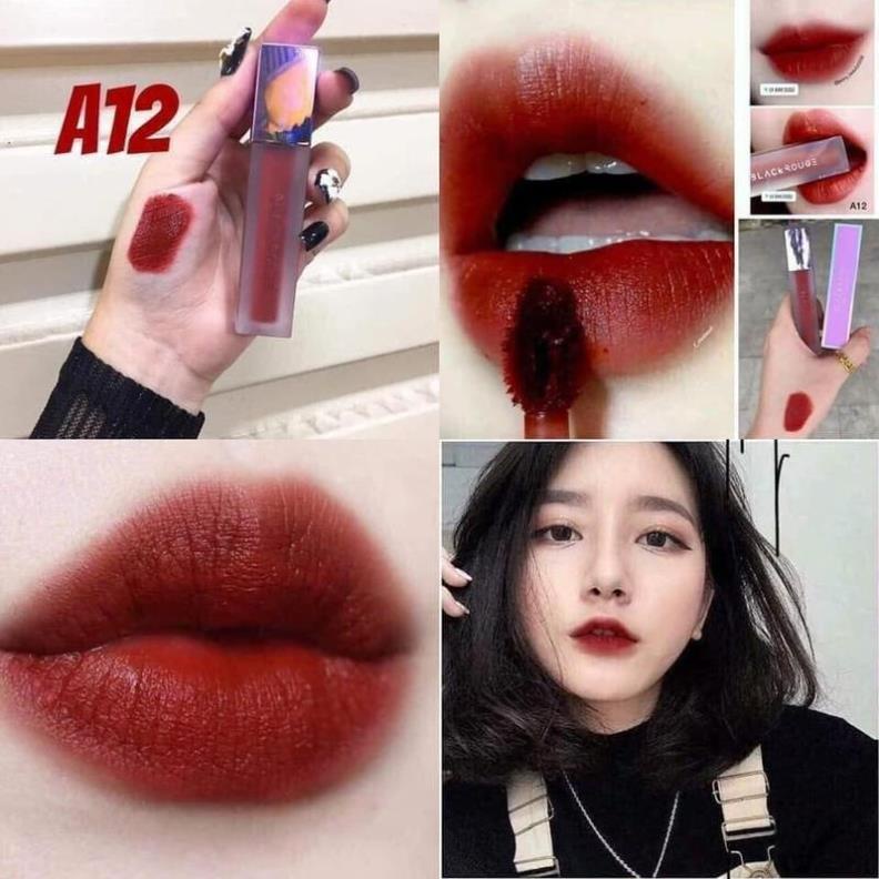 Son A12 nắp tím Handmade - chất son lỳ đẹp, full màu lựa chọn