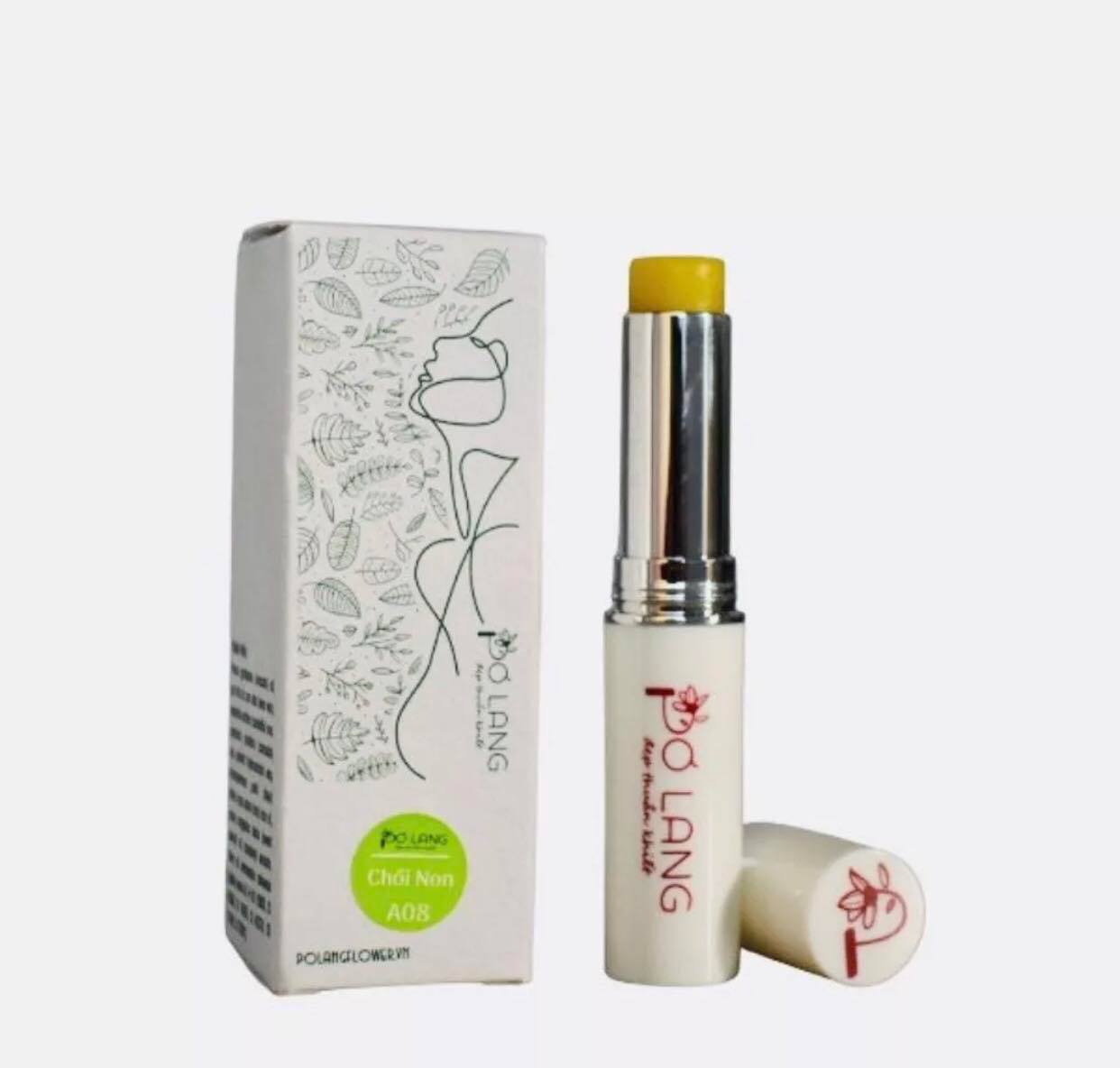 Lip balm pơ Lang, lip balm with color, lip balm for children and adults, natural ingredients from butter fruit fresh and GAC, reduce dry lips, chapped lips, for lip soft smooth