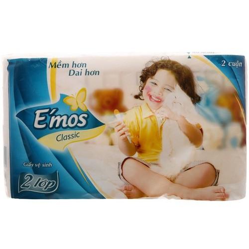 Giấy vệ sinh Emos Classic - 10 Cuộn x 2 Lớp