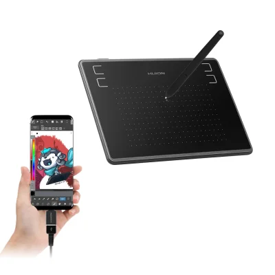 Huion H430P Digital Graphics Tablets OSU! Drawing Tablet with 4096 Battery-Free Stylus and 4 Express Keys, Ideal Use for Distance Education and Wed Conference