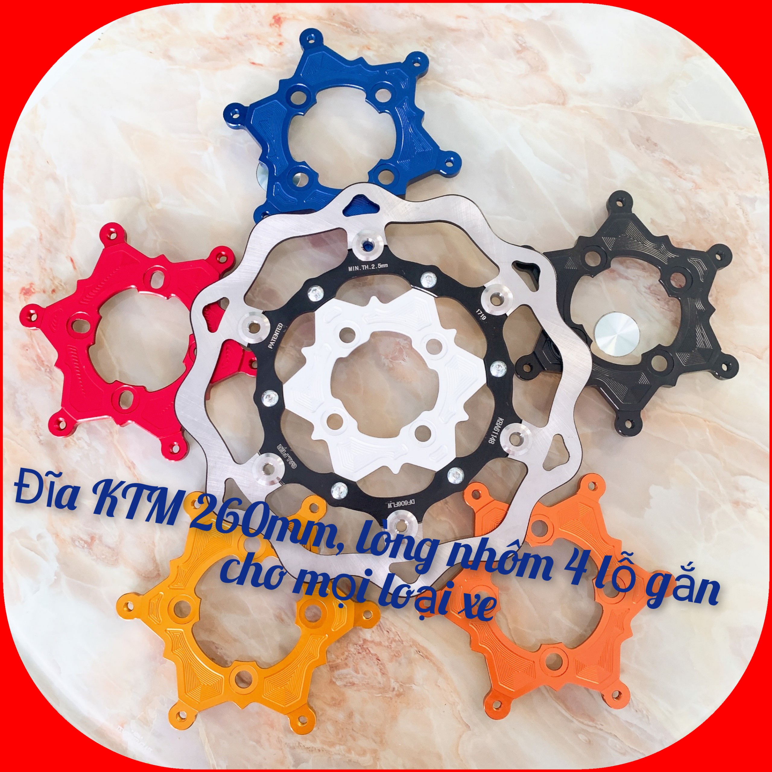 Đĩa thắng trước KTM size 260mm_lòng 4 lỗ
