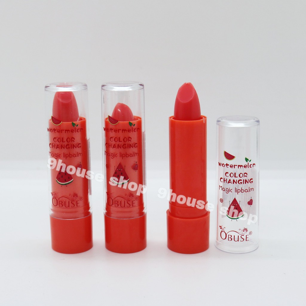 01 son dưỡng môi đổi màu obuse magic lipbalm thailand