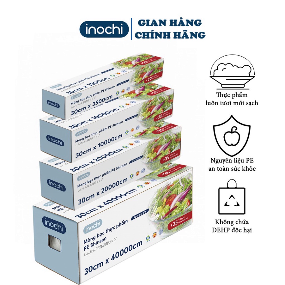 Màng bọc thực phẩm PE Inochi 45x600cm (tiêu chuẩn Nhật Bản)