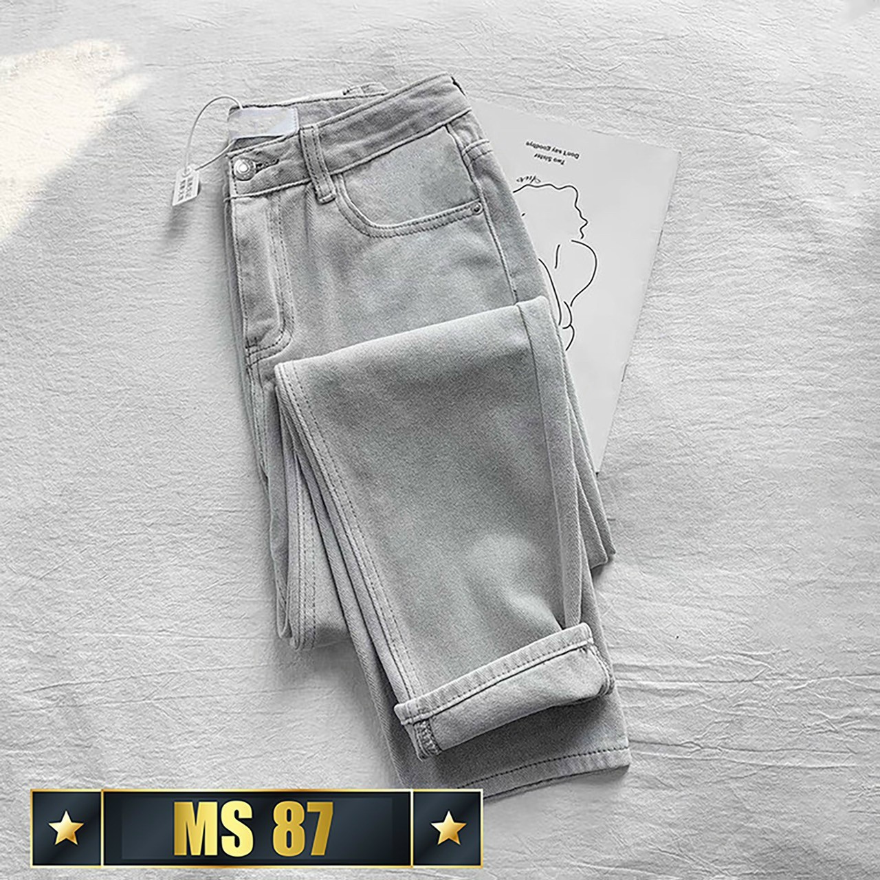 Quần jean nam trơn màu xám cao cấp hàn quốc, chất liệu jean mềm, dày dặn, co giãn tốt, chuẩn men siêu rẻ và đẹp (size 28-34) Menshopps Jean07