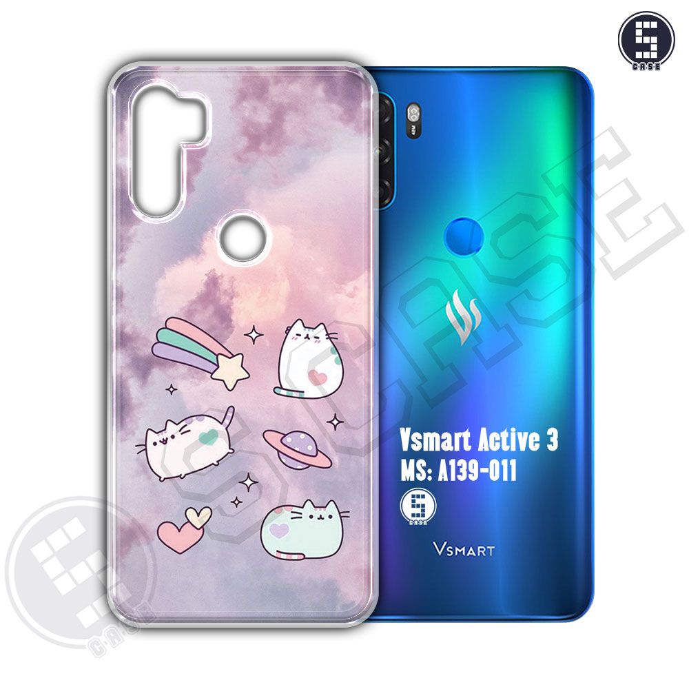 Ốp cho Vsmart Active 3 hình Cute Cat A139-011