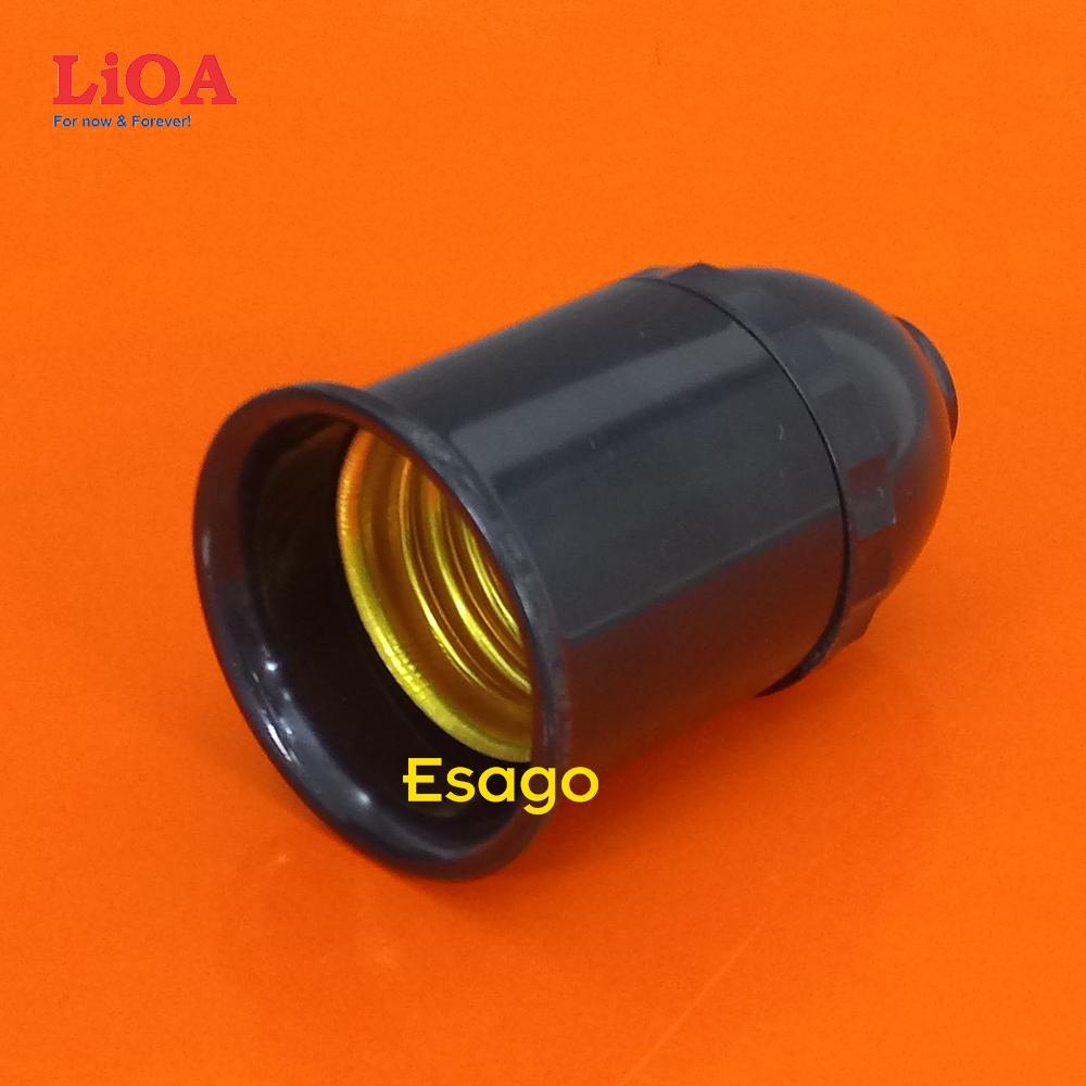 [HCM]Đui đèn LiOA đui xoáy E27 màu đen - DDXB