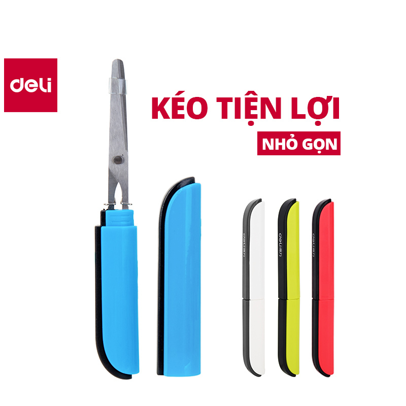 Mua Kéo tiện lợi Deli - Nhỏ gọn - Lưỡi kéo sắc bén - Nhiều màu - 1 chiếc - 600