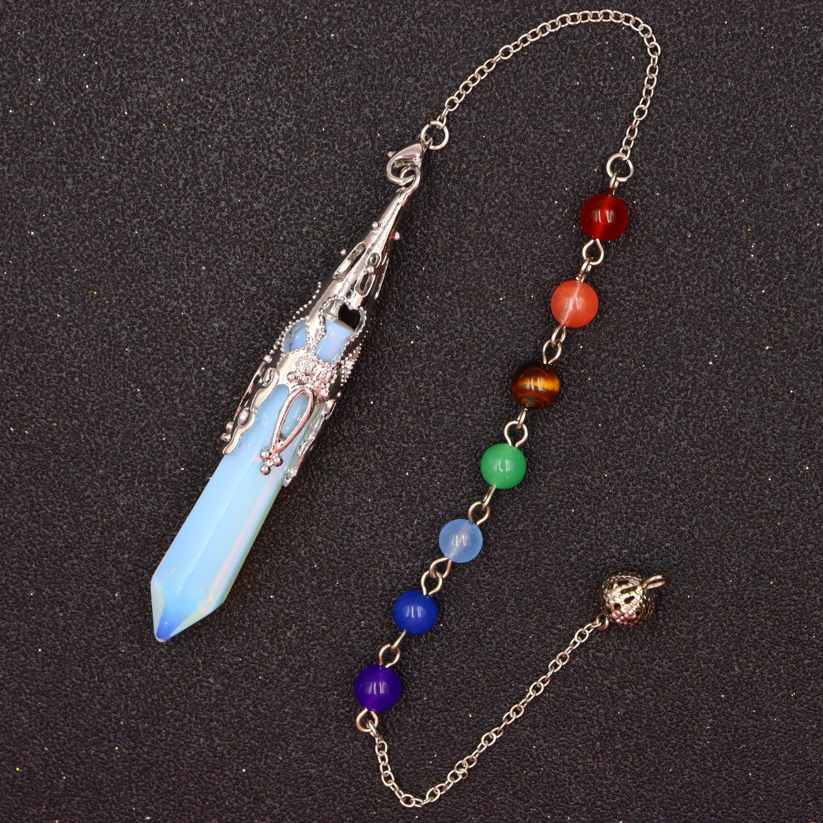 Con lắc cảm xạ đá thạch anh Tím và các màu khác (Amethyst Quartz), trong Tarot, cảm xạ học, Reiki, phong thủy, chỉ số bovis