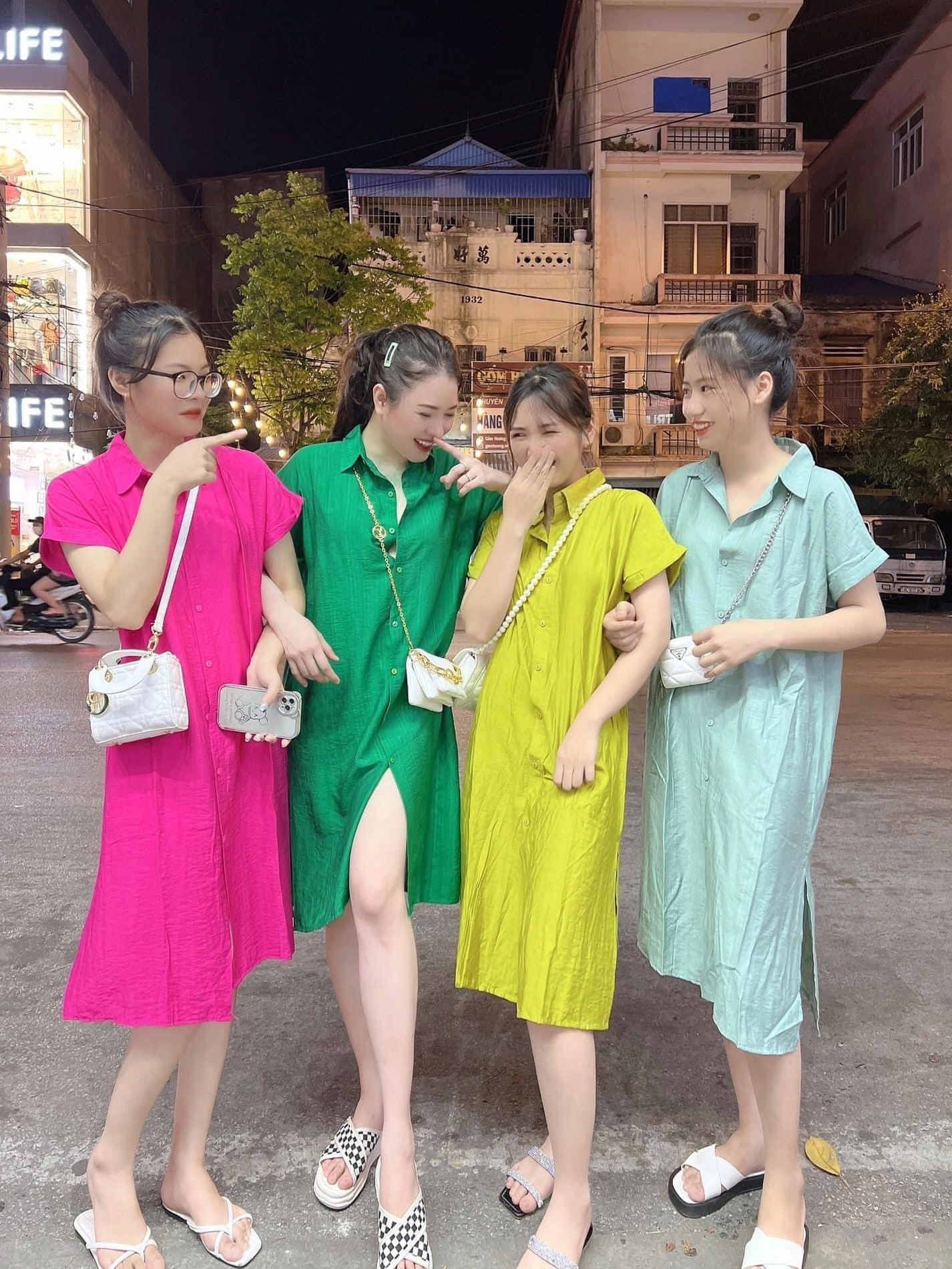 HOÀN TIỀN 15% - Đầm Suông - Váy Sơ Mi Cúc Dọc Form Rộng Dáng Dài Chất Đũi Chuẩn