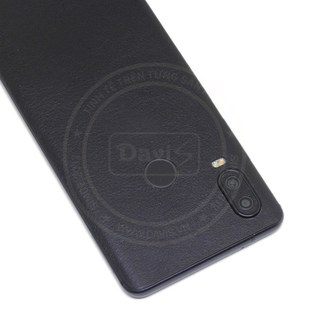 Dán da điện thoại Vsmart Active 1 da bò thật cao cấp - Chính hiệu Davis.