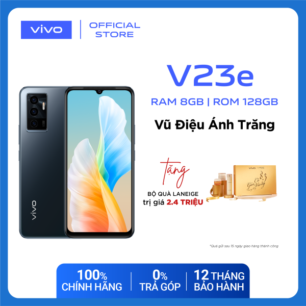 Tặng Pin dự phòng 850k- Điện thoại Vivo V23e (8GB/128GB)-Hãng chính hãng 12 tháng-Trả góp 0% Freeship