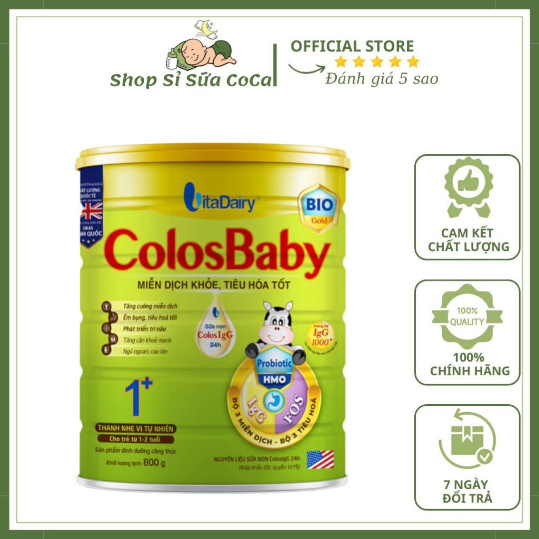 Vitadairy Sữa Bột Colosbaby Bio 800gr cho bé (đầy đủ mã tích xu - date 2026)