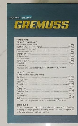 Viên khớp vẹm xanh GREMUSS
