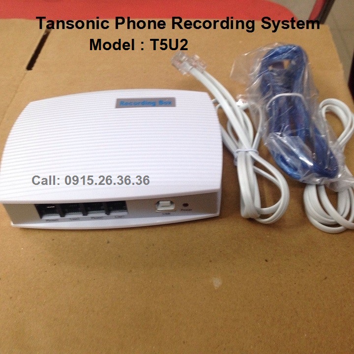 BOX GHI ÂM ĐIỆN THOẠI TANSONIC 2 LINE (CẮM CỔNG USB) T5U2