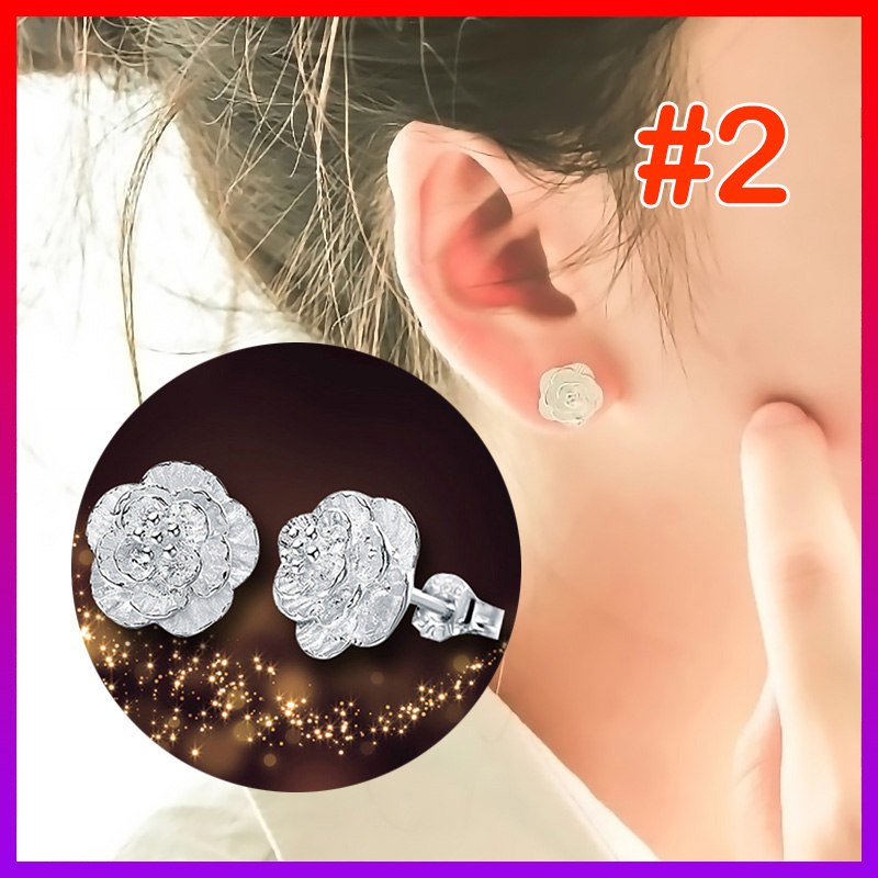 Bông tai Hoa pha lê lấp lánh xinh xì tai Hàn - NHShop