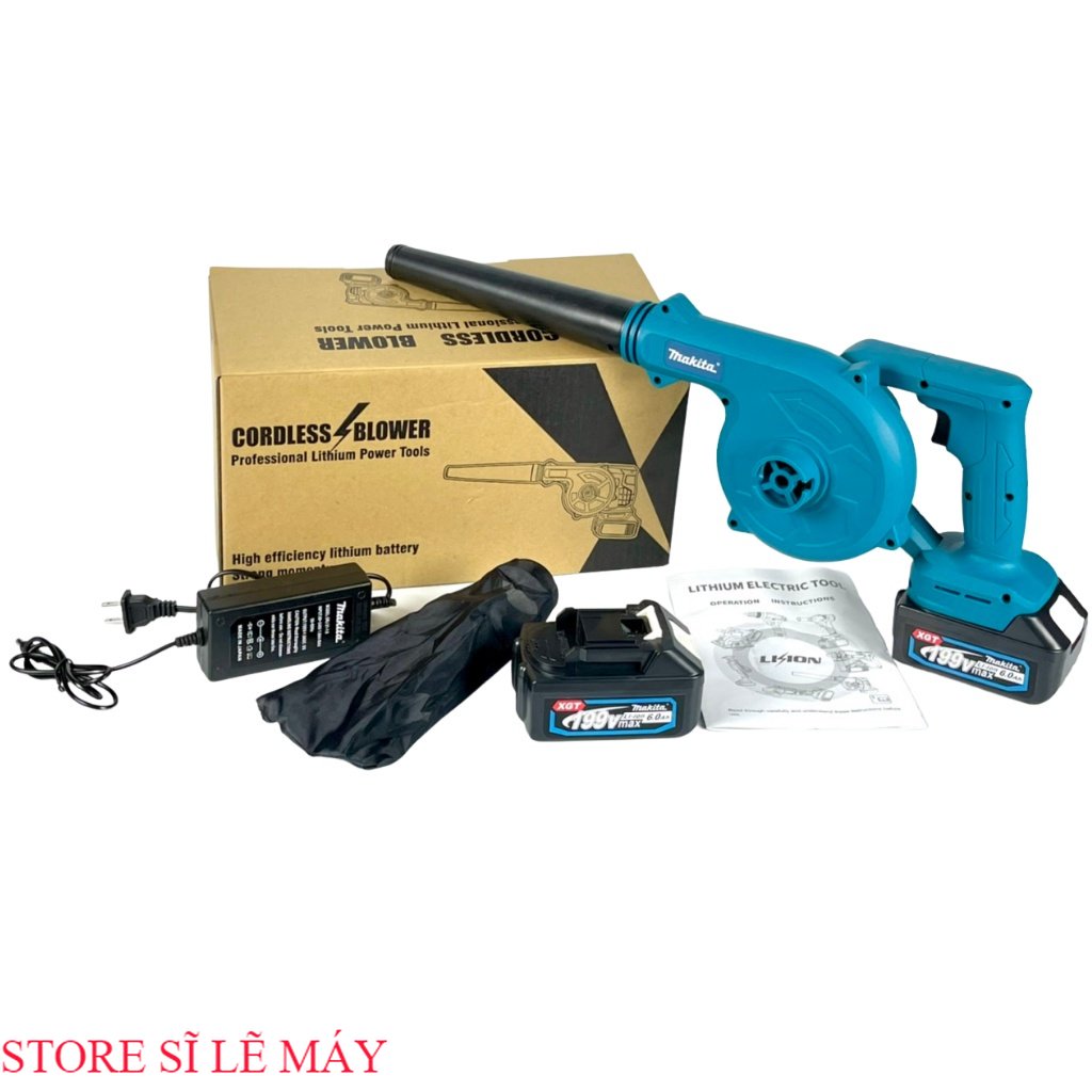 Máy thổi bụi dùng pin makita 199v, máy thổi hút bụi cầm tay công suất lớn 680w thổi sạch thái bảo store máy giá sĩ