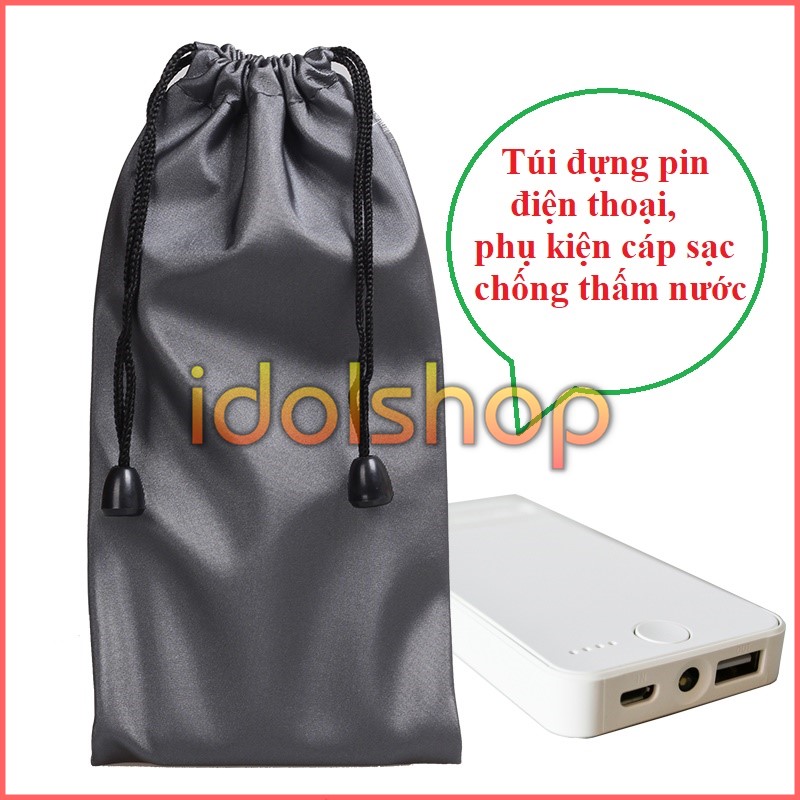 Túi đựng pin dự phòng, phụ kiện cáp sạc điện thoại chống thấm nước