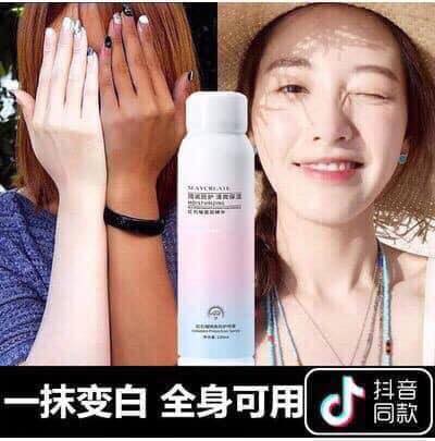 Xịt Chống Nắng Trắng Da Maycreate 150ml -Hàng nội địa trung