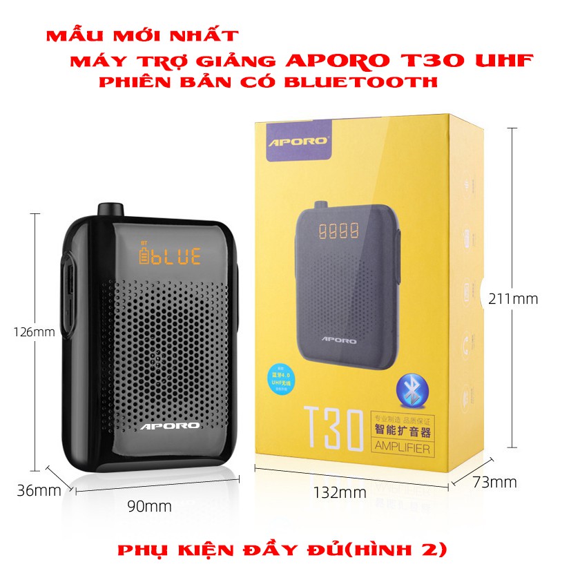 Máy trợ giảng không dây T30 UHF - Có bluetooth mẫu mới