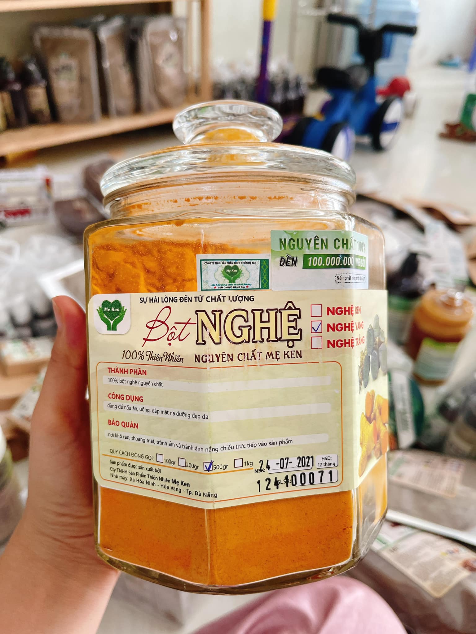 Bột nghệ đỏ (nghệ vàng) nguyên chất Mẹ Ken 1kg
