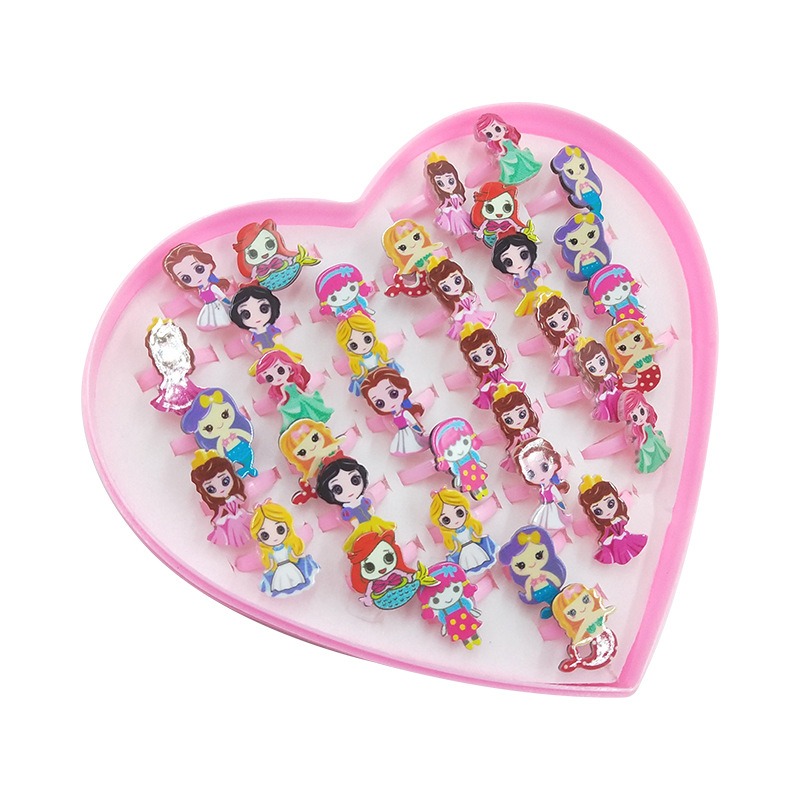 Set 10 nhẫn hình công chúa siêu xinh cho bé