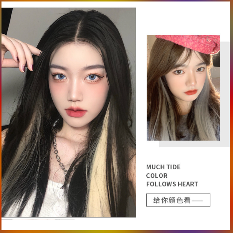 Tóc Giả Maycreate Tóc Giả Kẹp Highlight Nhiều Mầu Phong Cách Hàn Quốc