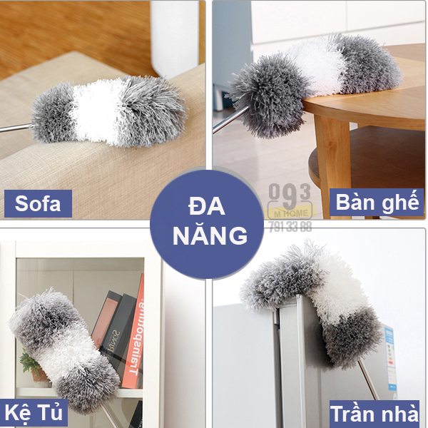 Combo Cây Quét Nhà Gậy Lau Nhà Dài 2.8 mét Gồm 1 Bông Lau 360