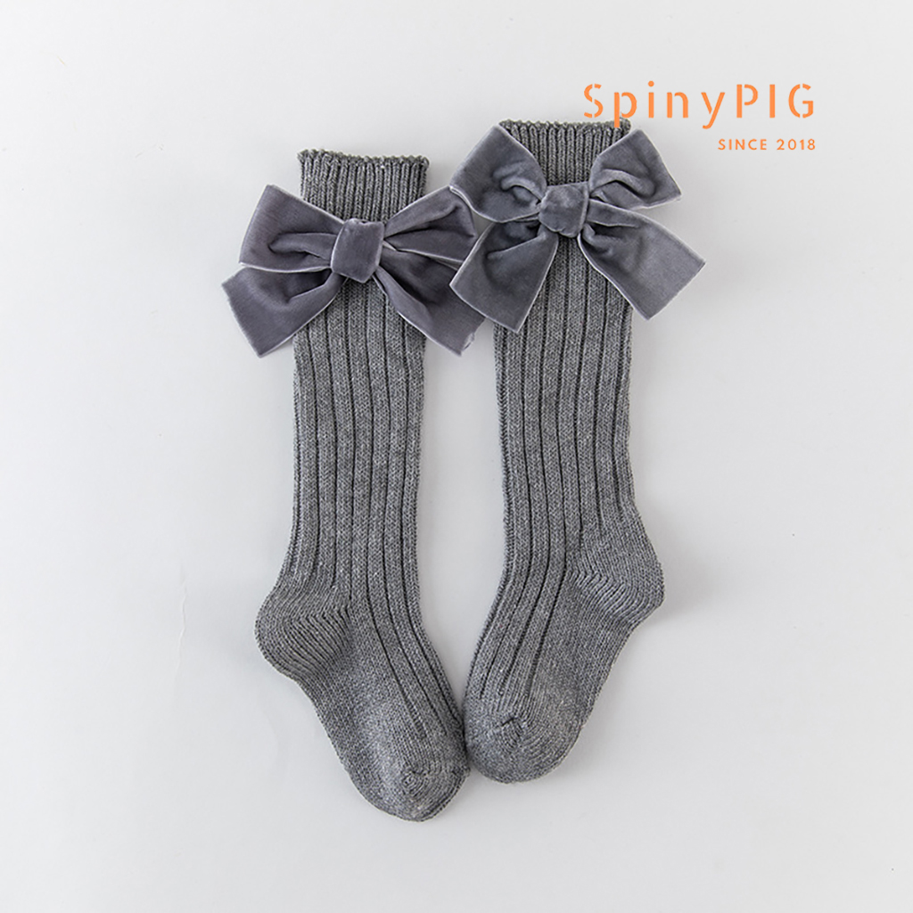 Tất cao cổ cho bé gái 0-7 tuổi chất liệu cotton đính nơ cực kỳ thời trang