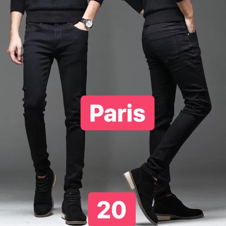 QUẦN JEAN NAM CHẤT BÒ CAO CẤP XANH TRẮNG SOÁI KA - PARIS FASHION