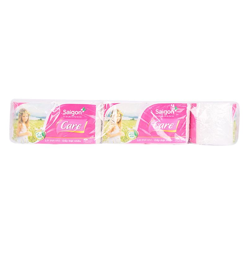 [HCM]1 CÂY (10 LỐC) GIẤY VỆ SINH SÀI GÒN CARE CÓ LÕI