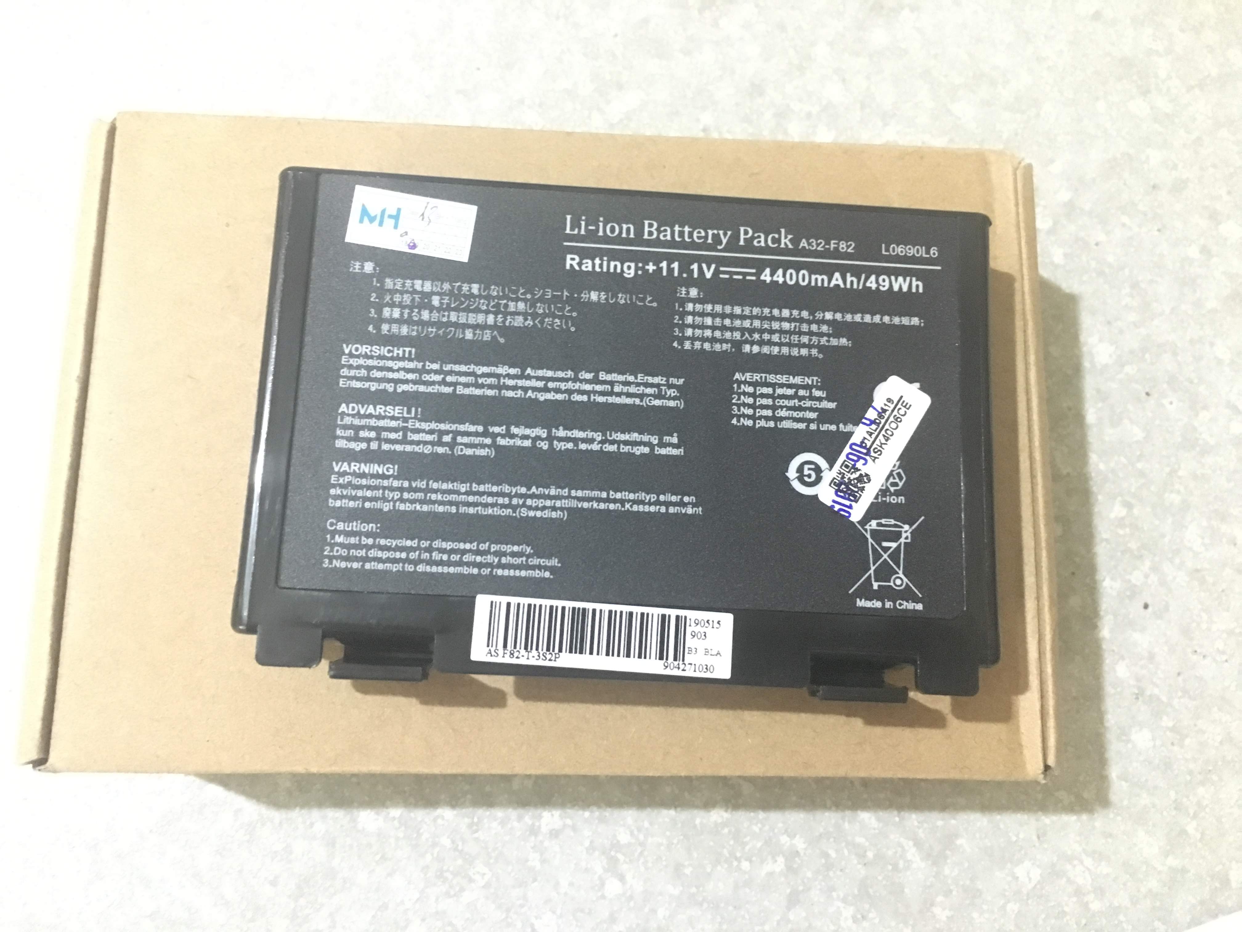 Pin laptop Asus K40 K40ij K40IN