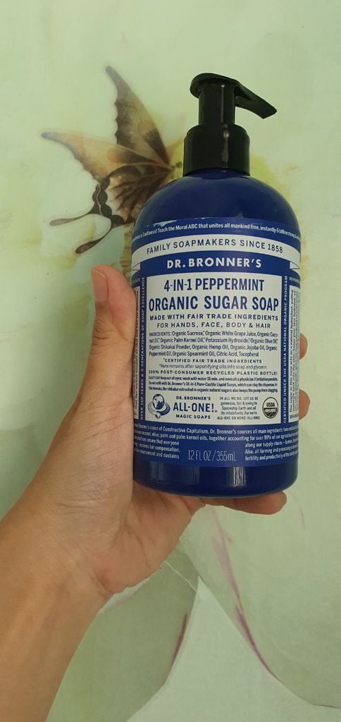 SỮA TẮM GỘI HỮU CƠ DR. BRONNER'S 4 IN 1 (ORGANIC SUGAR SOAP) 355ML