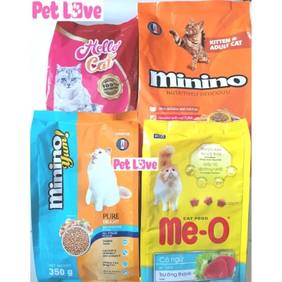 COMBO 4 loại thức ăn hạt cho mèo (Minino, Meo, Minino Yum, Hello Cat)