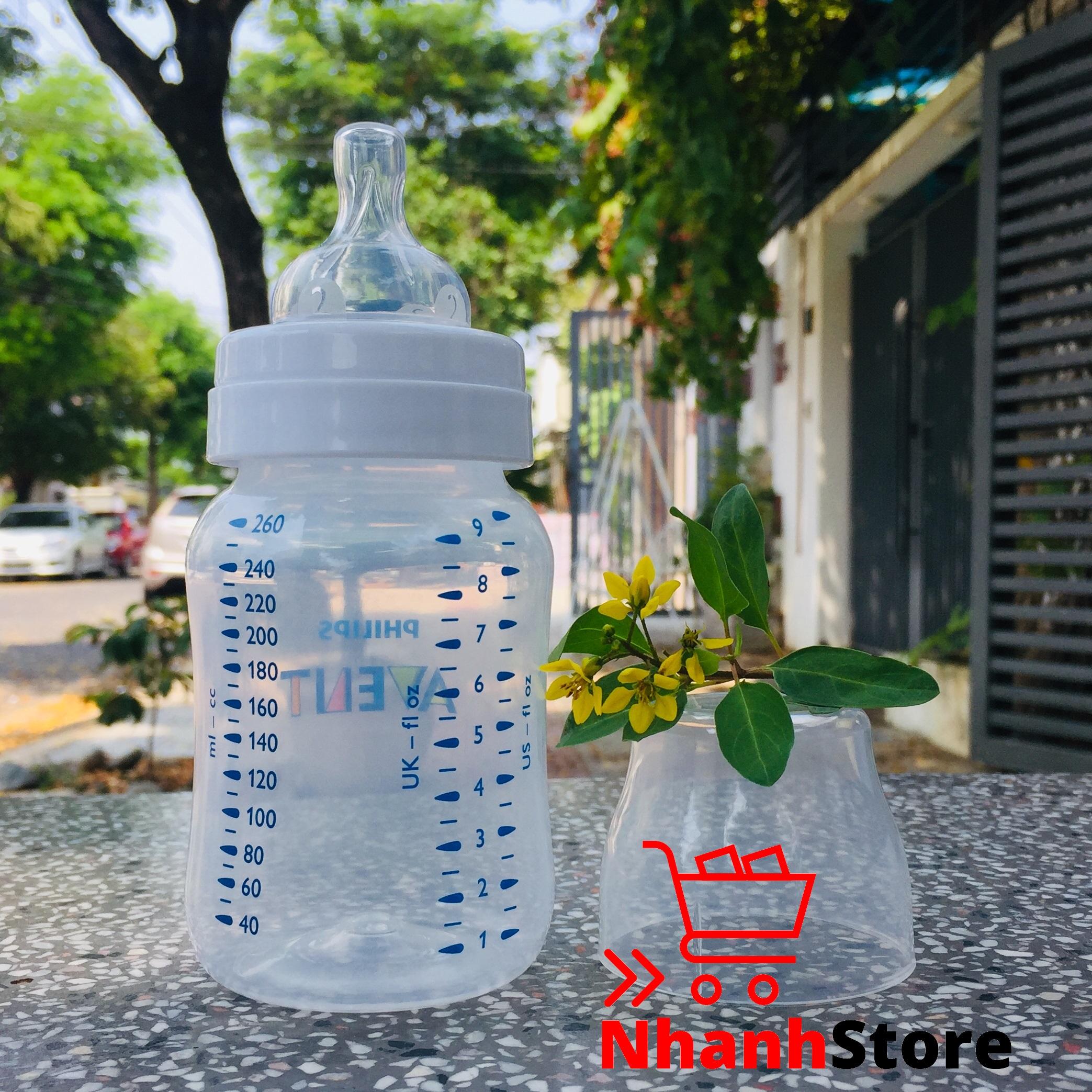 Bình sữa Thiết kế cổ điển Avent Classic 260ml (Núm số 2, từ 3-6 tháng)