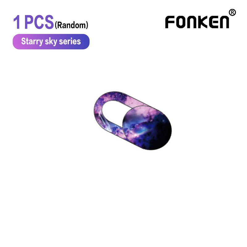 FONKEN Webcam Slider Laptop Camera Cover Starry Sky PC Webcam Cover For Macbook Ultra Thin Cell Phone Lens Cover Privacy Sticker