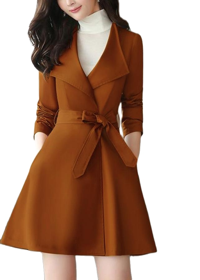 [HCM] shoppro-khaki jackets streetwear coat designs long overcoat slim figure loose jacket mangto jacket pullover middle-aged jacket applique column button waist 3108 3106 3113 3120 3123