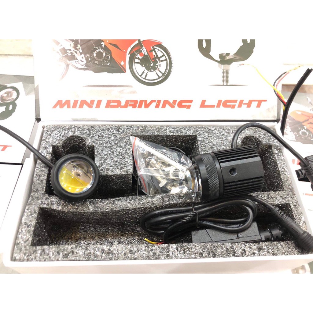 Trợ sáng bi cầu mini pha trắng cos vàng ( 1 chiếc)