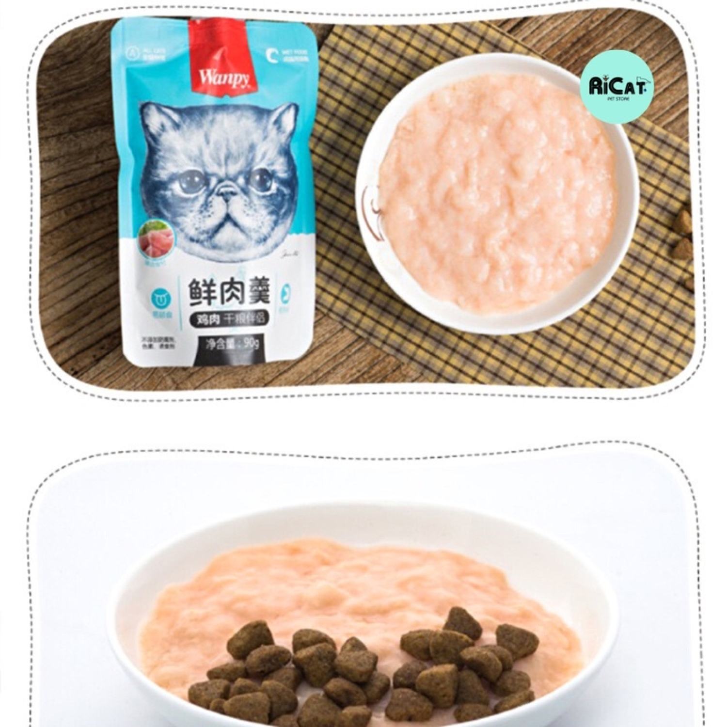 Súp Thưởng Cho Mèo WANPY Súp Nắp Vặn 90g