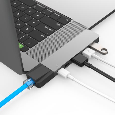 Cổng chuyển HyperDrive Net 6-in-2 Hub (GN28N) for USB-C MacBook Pro - TOPSTORE