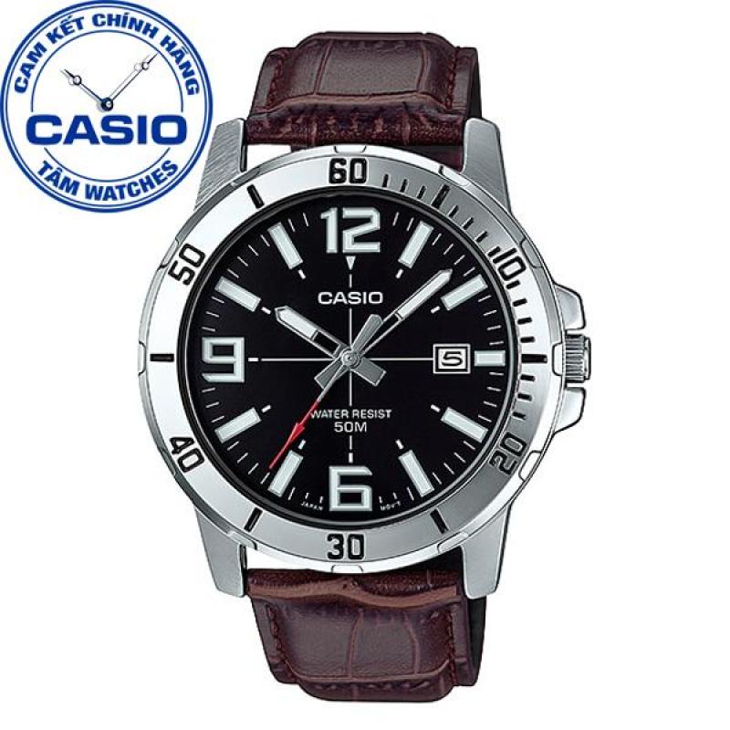 Đồng hồ nam dây da Casio Standard Anh Khuê MTP-VD01L-1BVUDF